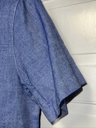 Rusty Mens BLUE Large Short Sleeve Button Up Lightweight Shirt NWT - Picture 5 of 10
