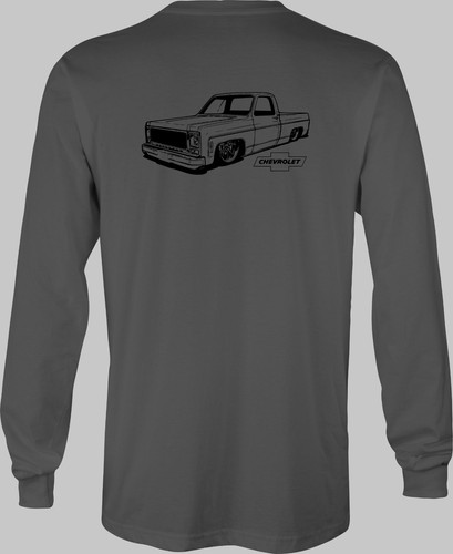 Chevrolet SquareBody Retro LONG SLEEVE T-Shirt - chevy - truck - c10 square body - Picture 7 of 8