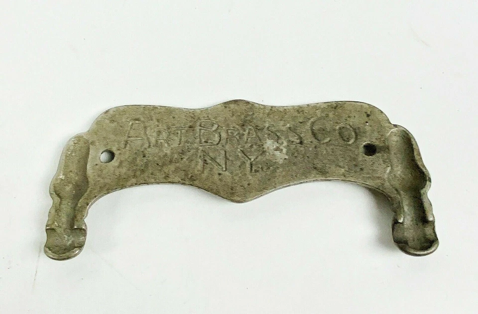 Antiguo soporte de papel higiénico de latón niquelado publicidad T E Kerwin plomería Foto 4 de 4