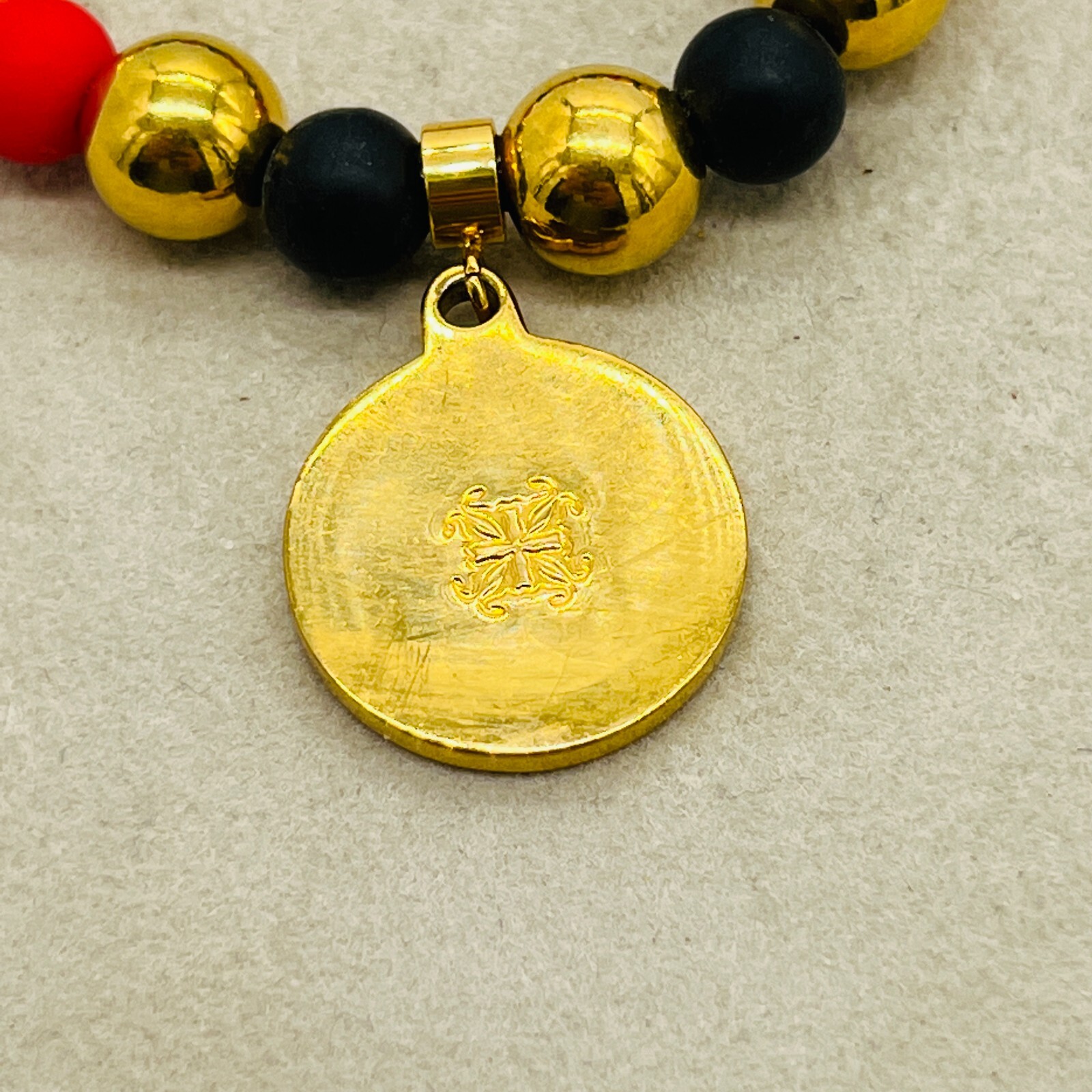 Rustic Cuff Oreo Cookie Logo Dangle Red Black Gol… - image 12