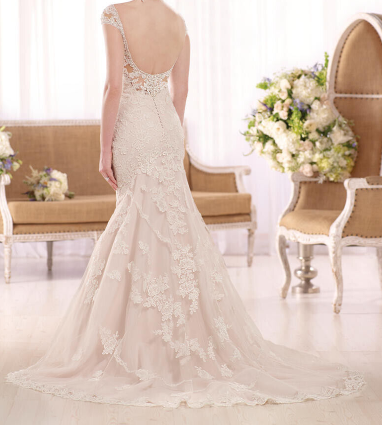 fit and flare lace wedding dress with sweetheart neckline Casablanca Bridal 4546 Sylvie Mermaid Sweetheart Neckline Tulle Floral Lace Train Wedding Gown 28 / INI main image 1