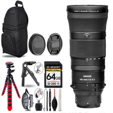Nikon Z 180-600mm f/5.6-6.3 VR Lens- Tripod Backpack-64GB Accessory Bundle