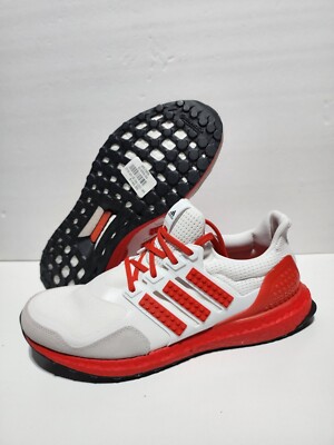 New Adidas Ultraboost DNA x Lego Colors White Red Color Pack Shoes  Men's Size 9