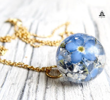 Forget Me Not Sterling Silver Gold Plated Necklace Gift Women Girlfriend Mother
