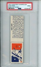 1940 Wheaties Champs USA John Mize w/ Bio PSA 9 Mint St. Louis Cardinals Pop 1