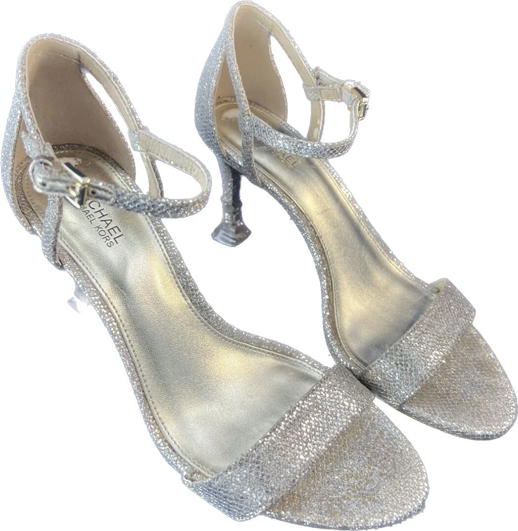 Michael kors simone sandal silver sale
