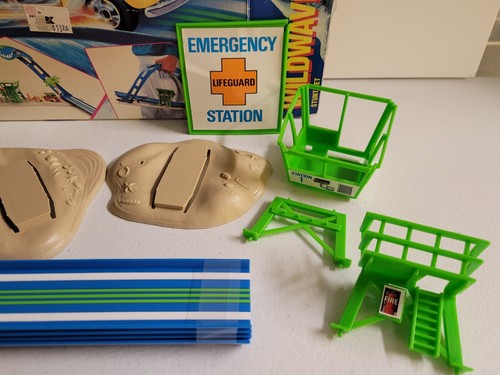 1989 Hot Wheels Wildwave Stunt Set Playset With Woody Car Vehicle Vtg Complete - Picture 6 of 24
