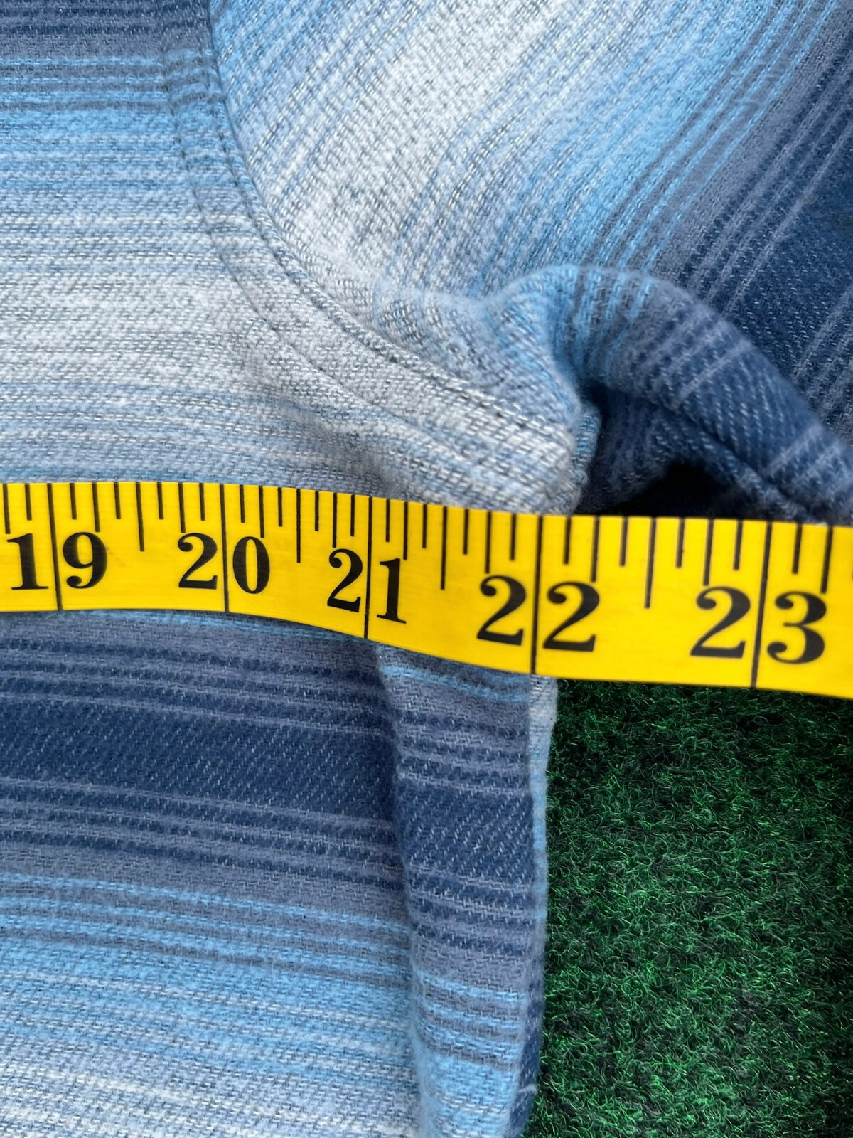 Pendleton Blue Striped Henley Doublesoft Pullover… - image 5