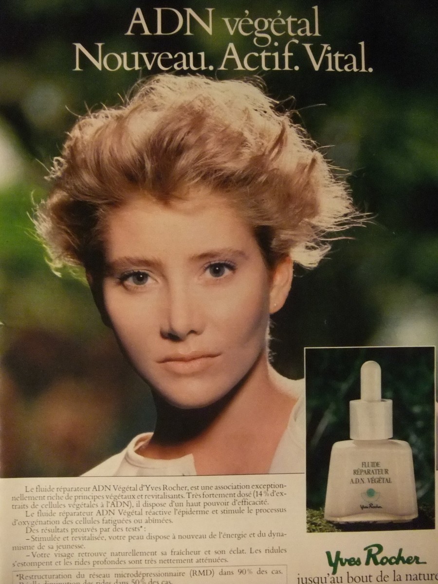 PUBLICITÉ 1994 YVES ROCHER ADN VÉGÉTAL JUSQU'AU BOUT DE LA PUBLICITÉ 1994 YVES ROCHER ADN VÉGÉTAL JUSQU'AU BOUT DE LA