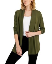 Alfani Women's Open-Front Cardigan, Burnt Olive Sz M