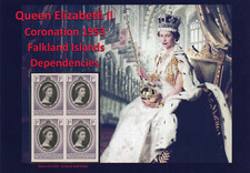 KRÓLOWA ELIZABETH II ŁADNA WYSTAWA FALKLANDY 1953 BLOK KORONACYJNY 4 MNH3