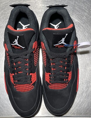Size 13 - Nike Air Jordan 4 Retro OG Red Thunder Black CT8527-016