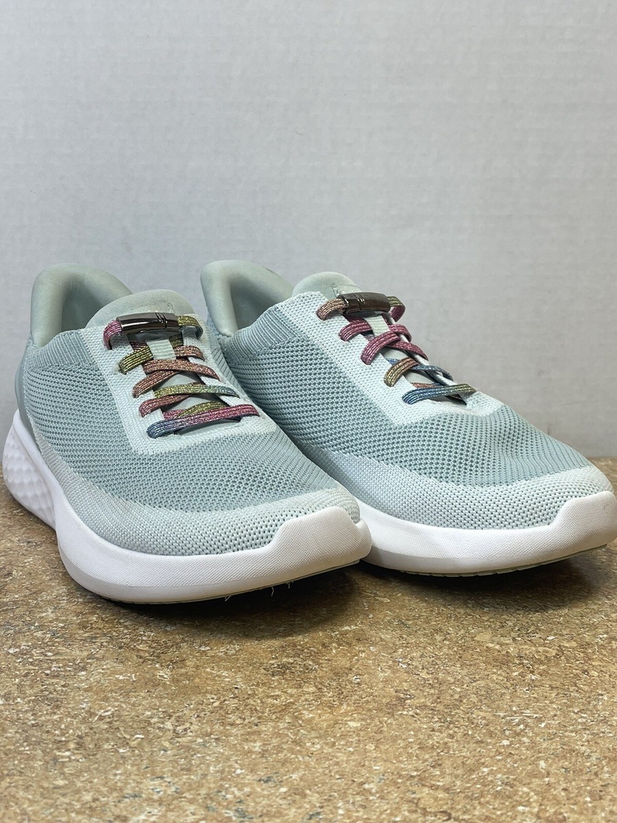 Kizik Womens Shoes Size 6 Wide Light Blue Hands Free Slip on