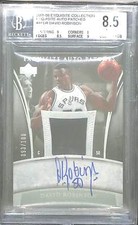 2005-06 Upper Deck Exquisite Auto Patches #APDR David Robinson No 93 of 100 