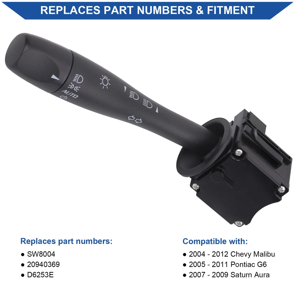 Multi-function Turn Signal Switch for 04-12 Chevy Malibu Pontiac G6 Saturn Aura Foto 2 de 4