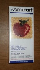 WonderArt Latch Hook Kit,  8" x 8",  426101 Apple, New Sealed