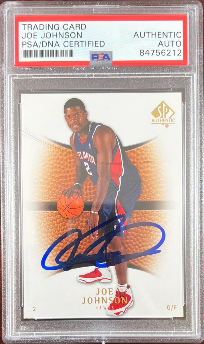 Joe Johnson auto 2008 Upper Deck #8 card Atlanta Hawks PSA