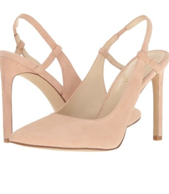Nine West Tarly Women Shoes Slingback Suede Pink Shoes size