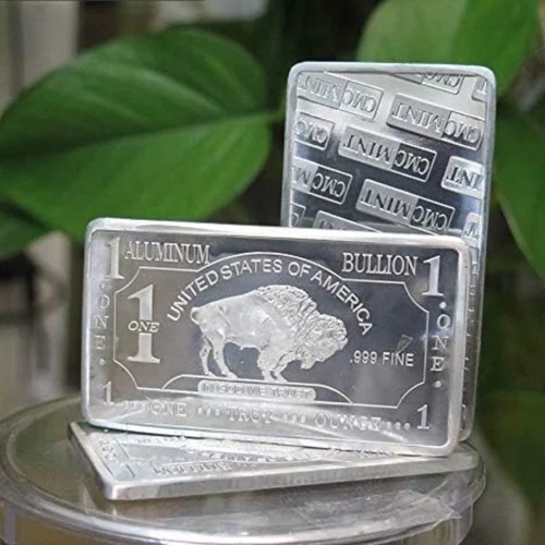 1 oz one troy ounce usa american buffalo .999 fine aluminum bullion bar
