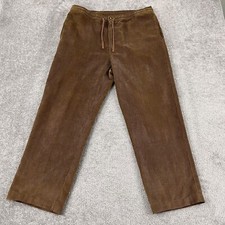 ORVIS Pants Mens 36x30 Straight Leg Corduroy Brown Hiking Trail Fish Drawstring