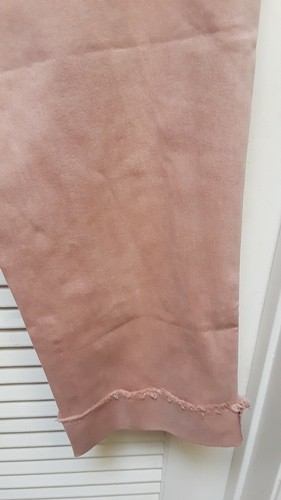 LANE BRYANT 16 20 GIRLFRIEND CROP Jeans Pants 1X 2X Peach Rolled Raw Cuff - Picture 7 of 11