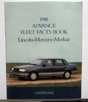 1988 Lincoln Mercury Merkur XR4Ti Scorpio Marquis Cougar Mark VII