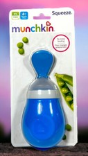 New Munchkin Squeeze Baby Food Dispensing Spoon Blue BPA FREE 4 Months