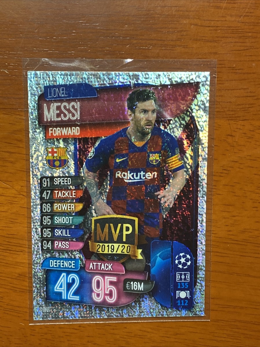 2020-21 Topps Match Attax UCL Lionel Messi 2019-20 MVP I632 2020-21 Topps Match Attax UCL Lionel Messi 2019-20 MVP I632