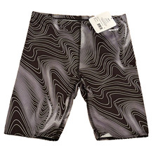 Men's Sporti HydroLast Sonar Waves Compression Jammer Swimsuit Size 32 NEW 