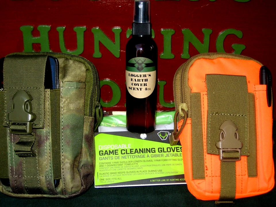 ONE LOGGER'S  COMPACT- CHOICE ORANGE or GREEN CAMO 4oz EARTH COVER SCENT+ GLOVES - Image 2 of 4