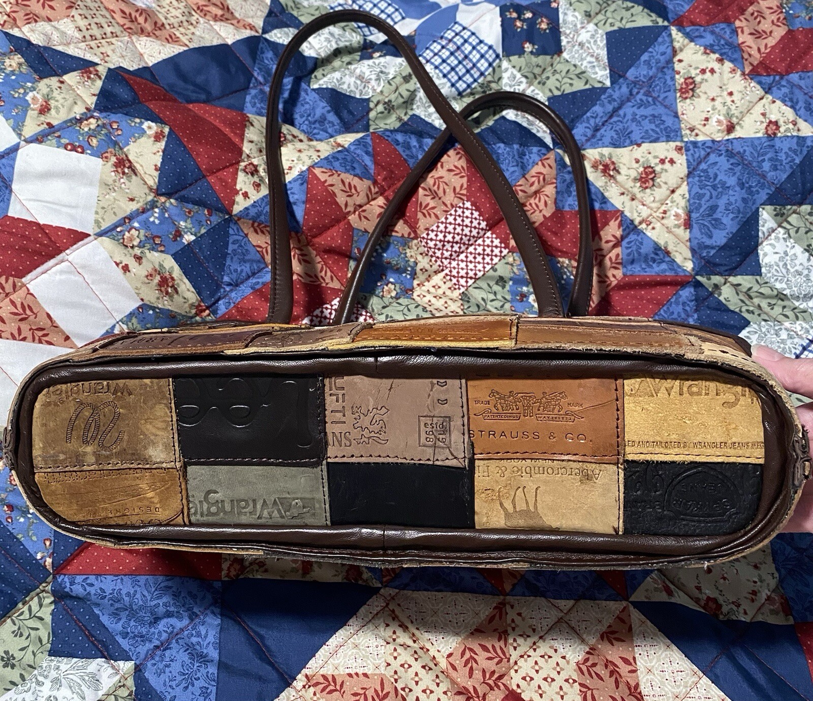 Leather Conserve Patch Work Purse - image 2