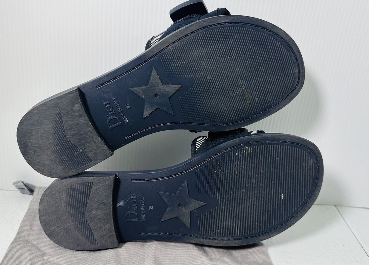 Christian Dior Evolution Slide Navy Blue Sandals Size 35 | eBay