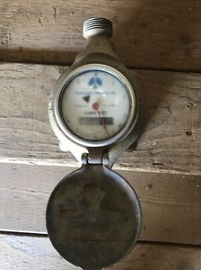 Vintage Rockwell Brass Water Meter 5/8” Pipe Rare Gauge Reads 00097 Used