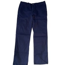 Gap Kids Husky Navy Blue Chino Khaki Pants Size 12 Cotton Blend