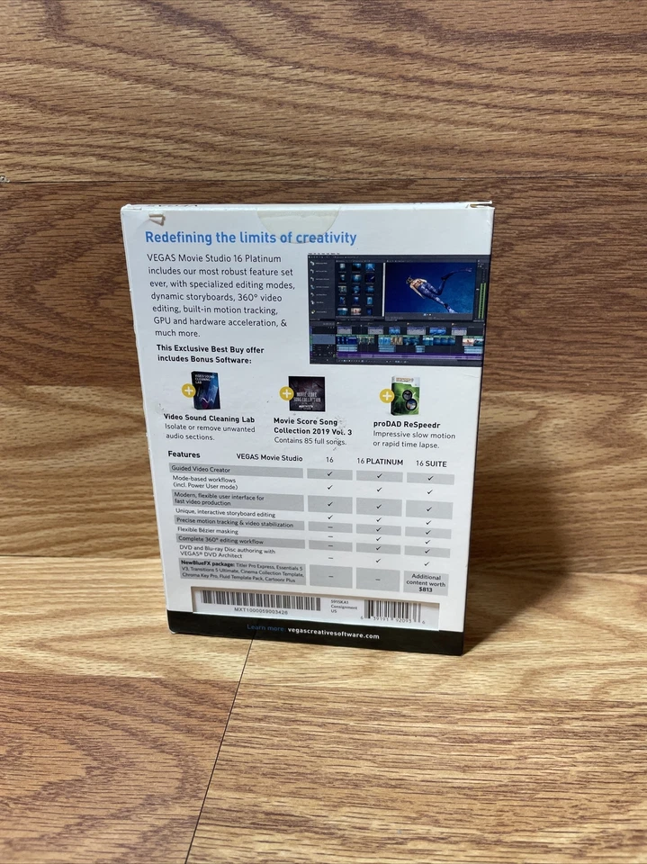 Vegas Movie Studio 16 Retail Box Disc - Image 2 of 3