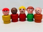 Vintage Fisher Price Little People Figures Set of 5 Pretend Play Toys FP BIN 39
