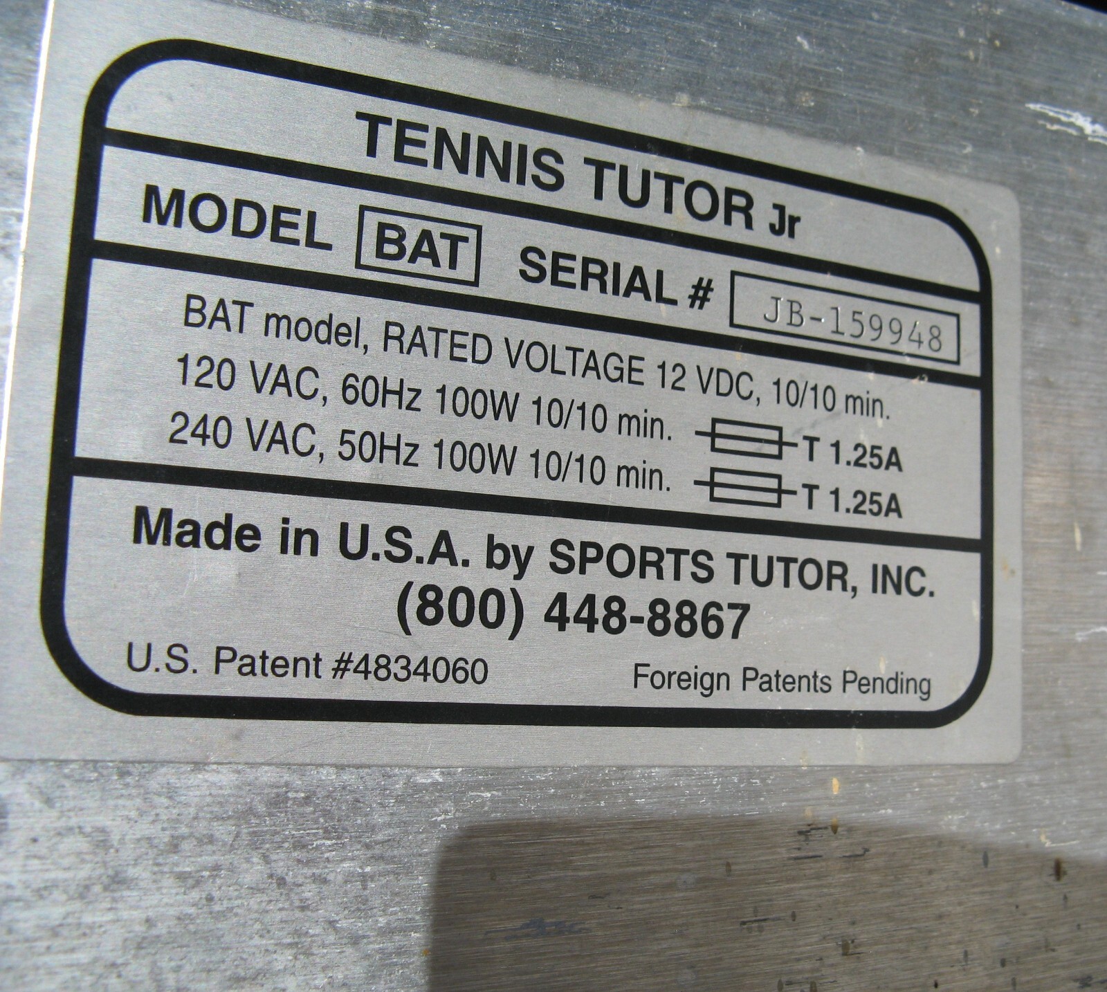 Tennis Tutor Jr Tennis Ball Throwing Machine Needs New Battery eBay