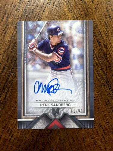 Ryne Sandberg 2023 Topps Museum Collection Archival Auto On Card 61/99 Cubs - Afbeelding 1 van 1