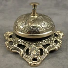 Ornate BRASS DESK BELL Hotel Front Desk Counter Sales Service Bell