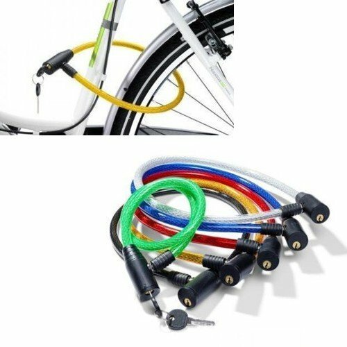 Lucchetto Bici Con Cavo Acciaio - 60 Cm - Antifurto Avanzato - Colore Rosso - Foto 6