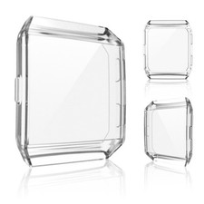Clear TPU Full Cover Case Screen Protector Guard Shield Armor For Fitbit Ionic