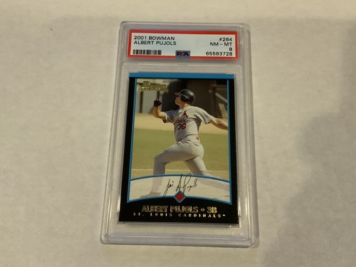 2001 Bowman ALBERT PUJOLS RC Rookie Card 264 PSA 8 NM MT St Louis