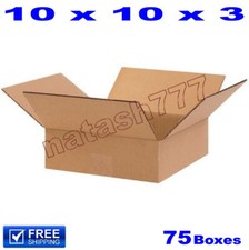 75 - 10x10x3 Cardboard Boxes 32-ECT Mailing Packing Shipping Corrugated Carton