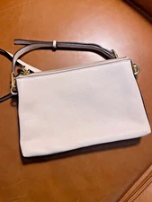 Marc Jacobs Leather Double-Zip Crossbody - Cream White/Ivory