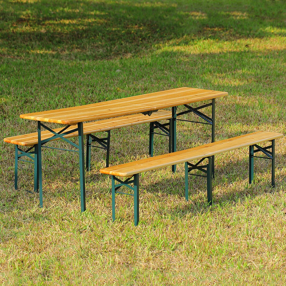 Wooden folding sale picnic table bench