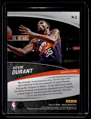 NBAカード　Kevin Durant auto mosaic 直書サイン Kevin Durant 2022-23 Panini Mosaic Thunder Road # 5