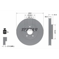 Textar 2X Bremsscheibe Vorne Ø321 Mm InnenbelüFtet FüR Opel Insignia A Caravan