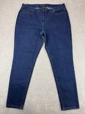 Lane Bryant Women's Size 20R High-Rise Stretch Dark Wash Skinny Blue Jeans