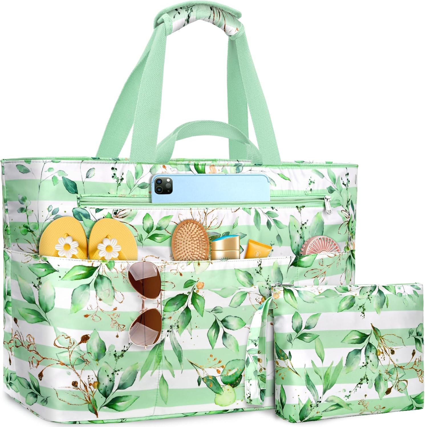 Borsa Mare Grande Borsa Spiaggia Donna XXL Famigli Impermeabile Beach Bag Con Zi