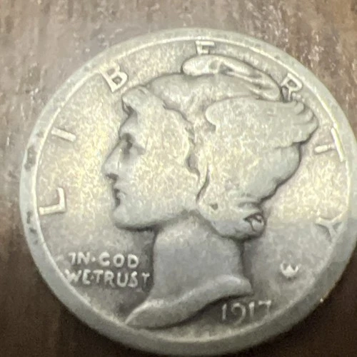 1917-D Mercury Dime Actual Coin Good Value Checkout My Store Item
